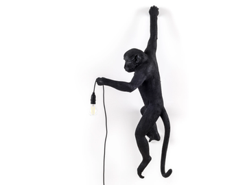 THE MONKEY LAMP BLACK HANGING - LED resin wall lamp by Seletti