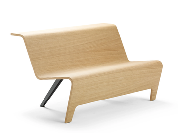 BACK - Modular wooden bench seating with back by SELLEX