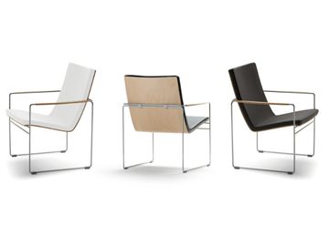 HAMMOK LOUNGE - Upholstered polyurethane easy chair with armrests by SELLEX