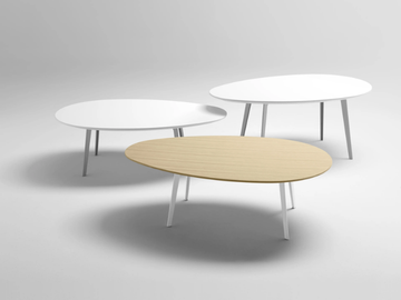 MIX - Oval wooden coffee table by SELLEX