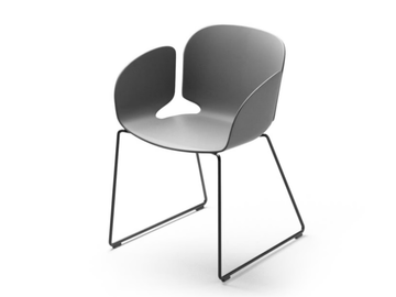 NEST - Sled base polypropylene chair with armrests by SELLEX