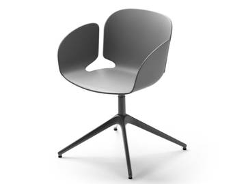 NEST - Trestle-based polypropylene chair with armrests by SELLEX