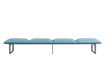 SQUARE - Freestanding backless fabric beam seating by SELLEX