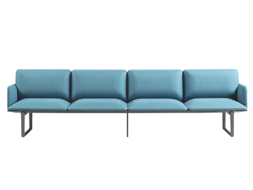 SQUARE - Freestanding fabric beam seating with armrests by SELLEX