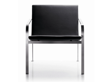 STILL - Upholstered leather easy chair with armrests by SELLEX