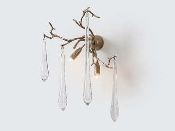 AQUA BRISE - Handmade bronze wall lamp by Serip