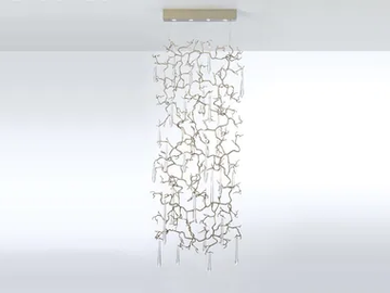 AQUA CURTAIN EXTRA SMALL - Handmade bronze pendant lamp by Serip