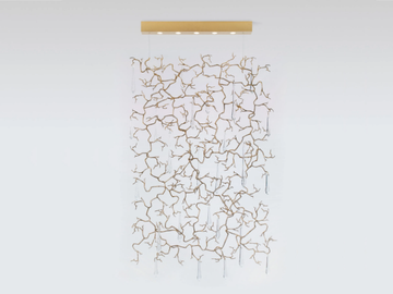 AQUA CURTAIN SMALL - Handmade bronze pendant lamp by Serip
