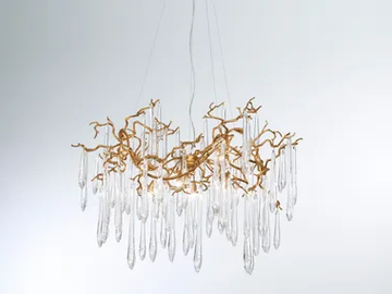 AQUA EMPIRE - Handmade bronze pendant lamp by Serip