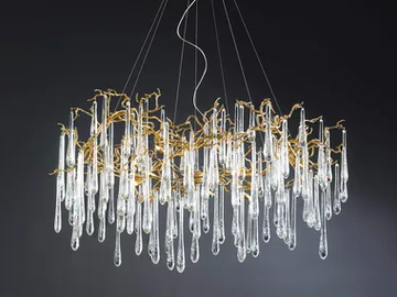 AQUA EMPIRE LARGE - Handmade bronze pendant lamp by Serip