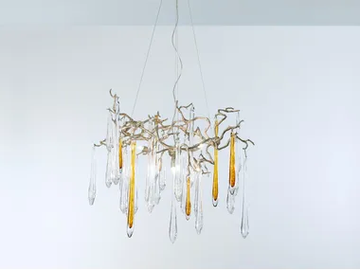 AQUA EMPIRE SMALL - Handmade bronze pendant lamp by Serip