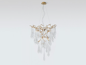 AQUA FUNNEL SMALL - Handmade bronze pendant lamp by Serip