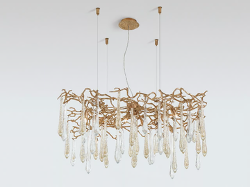 AQUA MANTLE - Halogen bronze pendant lamp by Serip