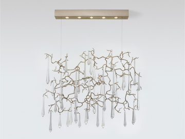 AQUA TRELLIS MEDIUM - Handmade bronze pendant lamp by Serip