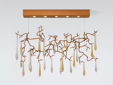 AQUA TRELLIS SMALL - Handmade bronze pendant lamp by Serip