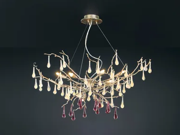BIJOUT BOWL - Halogen bronze ceiling lamp by Serip