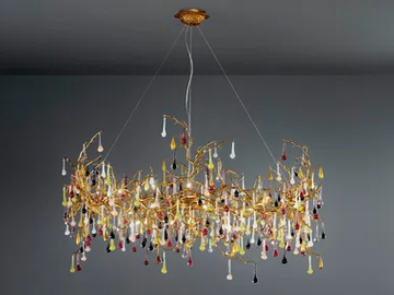 BIJOUT CRAB KING - Halogen bronze pendant lamp by Serip