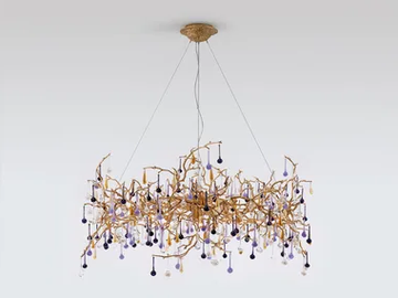 BIJOUT CRAB QUEEN - Handmade bronze pendant lamp by Serip