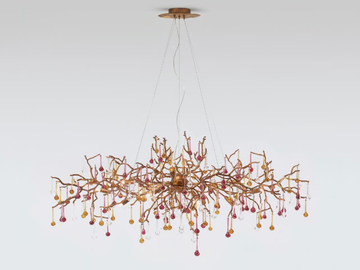 BIJOUT OVAL MEDIUM - Halogen bronze pendant lamp by Serip