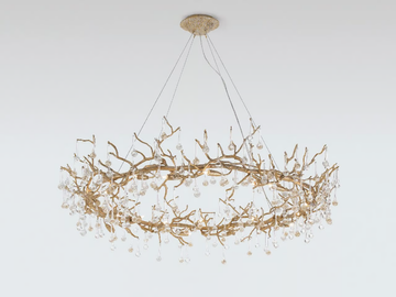 BIJOUT RING - Halogen bronze pendant lamp by Serip