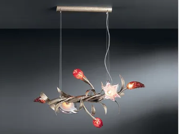 BOUQUET SWANG SMALL - Handmade bronze pendant lamp by Serip