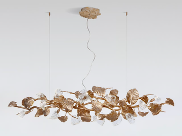 CALATHEA MEDALLION - LED handmade bronze pendant lamp by Serip