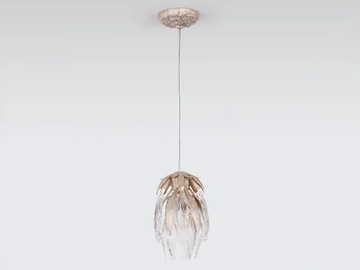 DANDELION CYNARA MEDIUM - LED handmade bronze pendant lamp by Serip