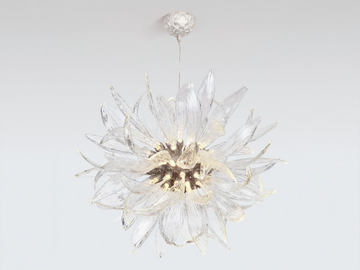 DANDELION FLOCCUS LARGE - LED handmade bronze pendant lamp by Serip