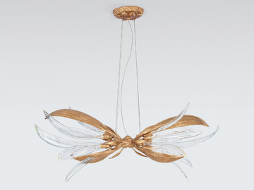 DANDELION SHELTER MEDIUM - LED handmade bronze pendant lamp by Serip