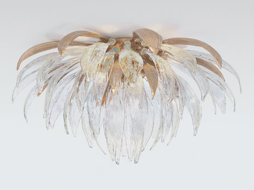 DANDELION SOFFIONE LARGE - LED handmade bronze ceiling lamp by Serip