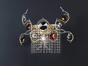 DIAMOND DYNASTES MAYA - Halogen bronze wall lamp with crystals by Serip