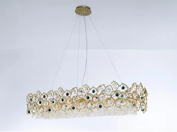 DIAMOND KURUS LARGE - Halogen pendant lamp with crystals by Serip