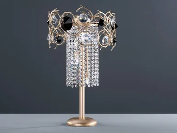 DIAMOND NUBIA - Halogen bronze table lamp with crystals by Serip