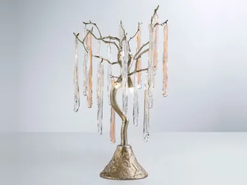 GLAMOUR HAILSTONE - Handmade bronze table lamp by Serip