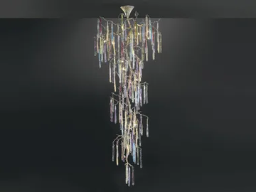 GLAMOUR STALACTITE MEDIUM - Halogen pendant lamp by Serip