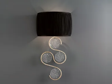 LINES CLEF TREBLE - Handmade bronze wall light by Serip