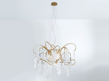 LINES WINDING - Handmade bronze pendant lamp by Serip