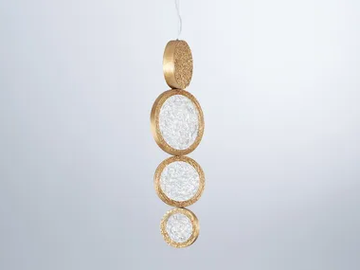 LUNA CLOVER - LED handmade bronze pendant lamp by Serip