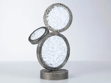 LUNA ECLIPSE - LED handmade bronze table lamp by Serip