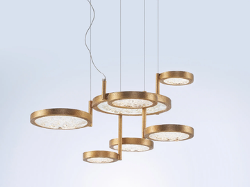 LUNA MOONBOW SEVEN LEVELS - LED handmade bronze pendant lamp by Serip