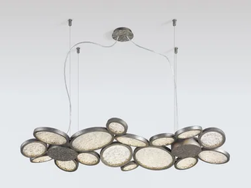 LUNA MOONLIGHT - LED handmade bronze pendant lamp by Serip