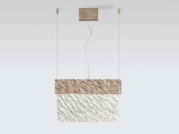 MONDRIAN COASTLINE LARGE - LED handmade bronze pendant lamp by Serip