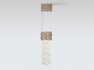 MONDRIAN COASTLINE LARGE - LED handmade bronze pendant lamp by Serip