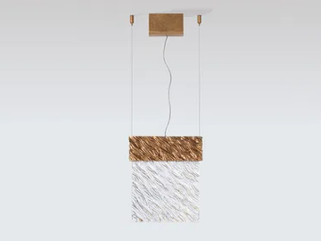 MONDRIAN COASTLINE MEDIUM - LED handmade bronze pendant lamp by Serip