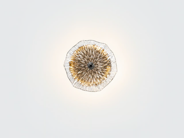 NENUFAR AURA SMALL - Handmade bronze wall light by Serip