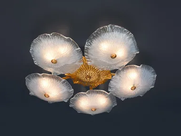 NENUFAR SEED - Handmade bronze ceiling light by Serip