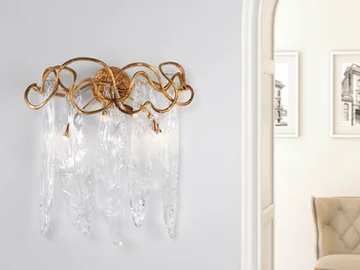 NIAGARA CASCADE - Handmade bronze wall lamp by Serip