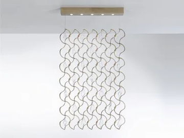 NIAGARA CURTAIN - Handmade bronze pendant lamp by Serip