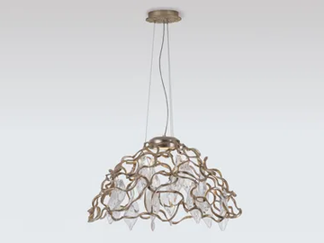 NIAGARA DOME LARGE - Handmade bronze pendant lamp by Serip