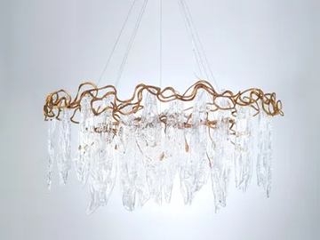 NIAGARA FALLS - Handmade bronze pendant lamp by Serip